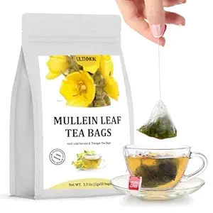 Premium 50 Mullein Leaf Tea Bags. Made with 100% Pure Mullein