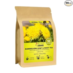 FullChea - Dandelion Leaf & Root Tea bags, 50 Teabags - Natural